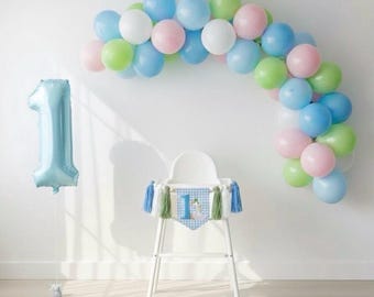 Fiesta de ganso tonto para niños, una guirnalda de globos de ganso tonto, fiesta temática de ganso tonto para el primer cumpleaños, ganso tonto para niño, pancarta de silla de ganso tonto