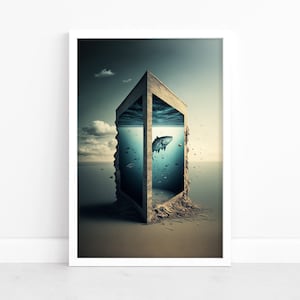 Surrealism Poster | Surrealism Print Art | Surrealism | Poster | Illustration | Landscape | Surreal Art Wall Decor