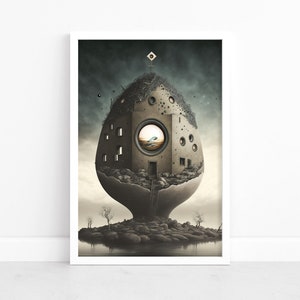 Surrealism Print Art | Surrealism | Poster | Illustration | Surrealism Poster | Landscape | Surreal Art Wall Decor