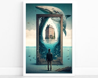 Surreal Art Poster | Surrealism Print Art | Surreal Art Wall Decor | Surrealism | Poster | Illustration | Landscape