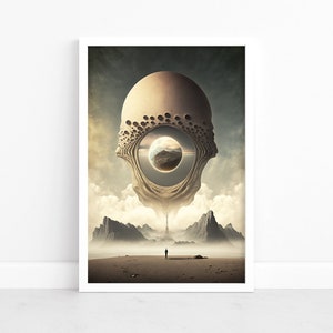 Surreal Poster | Surrealism Print Art | Surreal Art Wall Decor | Illustration | Landscape