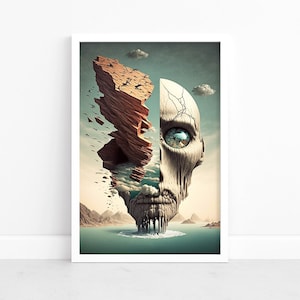 Surreal Poster | Surrealism Print Art | Surreal Art Wall Decor | Illustration | Landscape