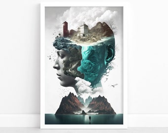 Surreal Art Poster | Surrealism Print Art | Surreal Art Wall Decor | Surrealism | Poster | Illustration | Landscape