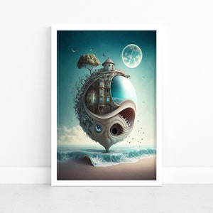 Surrealism Poster | Surrealism Print Art | Surreal Art Wall Decor | Surrealism | Poster | Illustration | Landscape
