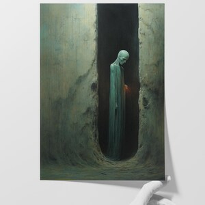 Faszinierende Ausstrahlung: Giclée Druck | Surrealer Ausdruck | Dunkel Wohnkultur | Mystische Wandkunst | Zauberhafte Ästhetik