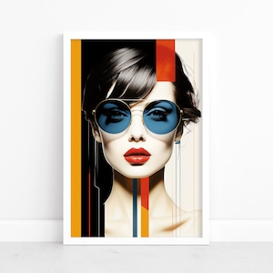 Abstract Expression: Woman in Bauhaus Style Poster | Contemporary Art Print | Wall Decor | Abstract Female Figure | Bauhaus Inspired