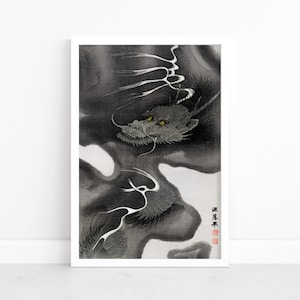 Japanese Vintage Poster by Morizumi Tsurana - Art Print | Dragon Envelope | Wall Art | Japanese Poster | Japan Wall Art Print