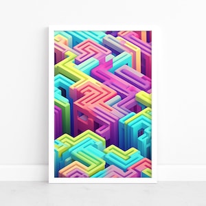 Galactic Wanderlust: Surreal Poster | Psychedelic 70s Art Print | Retro Home Decor | Interstellar Reverie | Abstract Surreal Space Odyssey