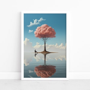 Visions Unveiled: Surreale Kunst Poster | Surrealismus Druck Kunstwerk | Wanddekoration | Moderne surreale Wandkunst | Abstrakt Illustration Druck