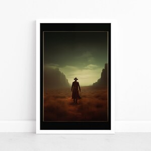 Cowboy Chronicles: Poster Western Maverick / Arte del selvaggio West / Fascino rustico / Stile americano / Decorazioni sud-occidentali / Stampe d'arte western