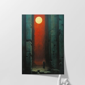 Gothic Verzauberung: Fine Art Giclée Druck | Surreale Kunstfertigkeit Dunkel Wohnkultur | Wandkunst | Fesselnde Ästhetik | Halloween-Inspiration