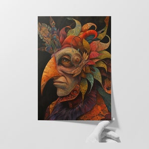 Ensoñación mística: Impresión giclée de bellas artes / Arte surrealista / Decoración oscura para el hogar / Arte mural enigmático / Póster surrealista