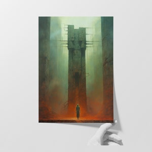 Ombre mistiche: Stampa Giclée d'arte / Arte surreale / Decorazione per la casa scura / Arte della parete / Ispirazione gotica / Stampa surrealista