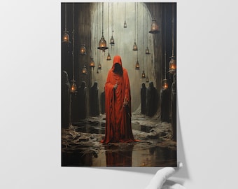 Presencia Mística: Impresión Giclée de Bellas Artes / Arte Surrealista / Decoración Oscura para el Hogar / Arte Mural Enigmático / Estética Cautivadora