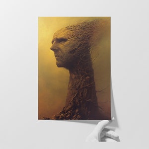 Shadowed Serenity: Fine Art Giclée Print | Surreal Home Decor | Mysterious Wall Art | Captivating Aesthetic | Enigmatic Beauty