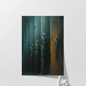 Zauberhaft Mystisch: Giclée Druck | Surreale Kunstfertigkeit Dunkel Wohnkultur | Mysteriöse Wandkunst | Fesselnde Ästhetik