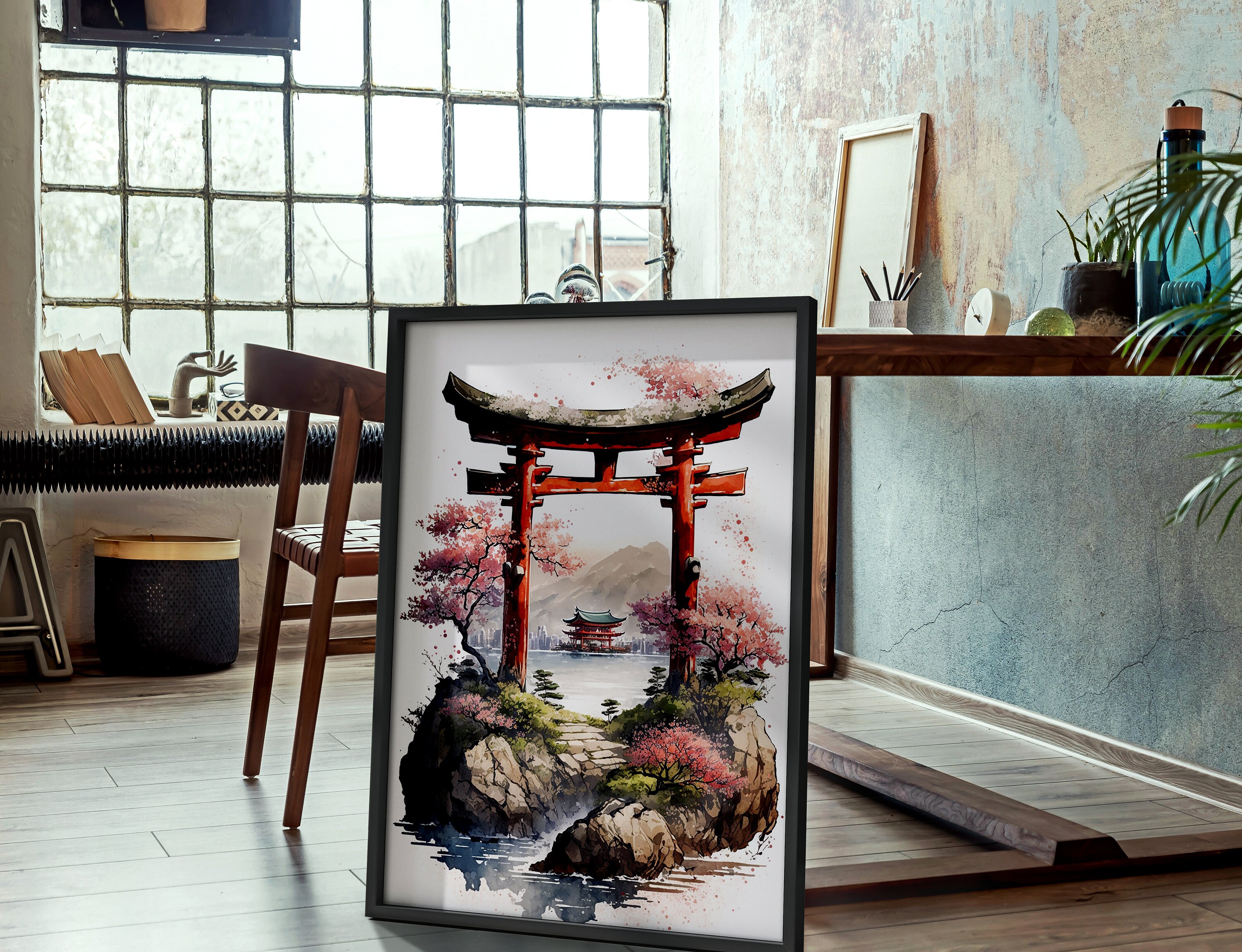 Spirit of the Torii Gate Poster | Authentic Japanese Watercolor ...