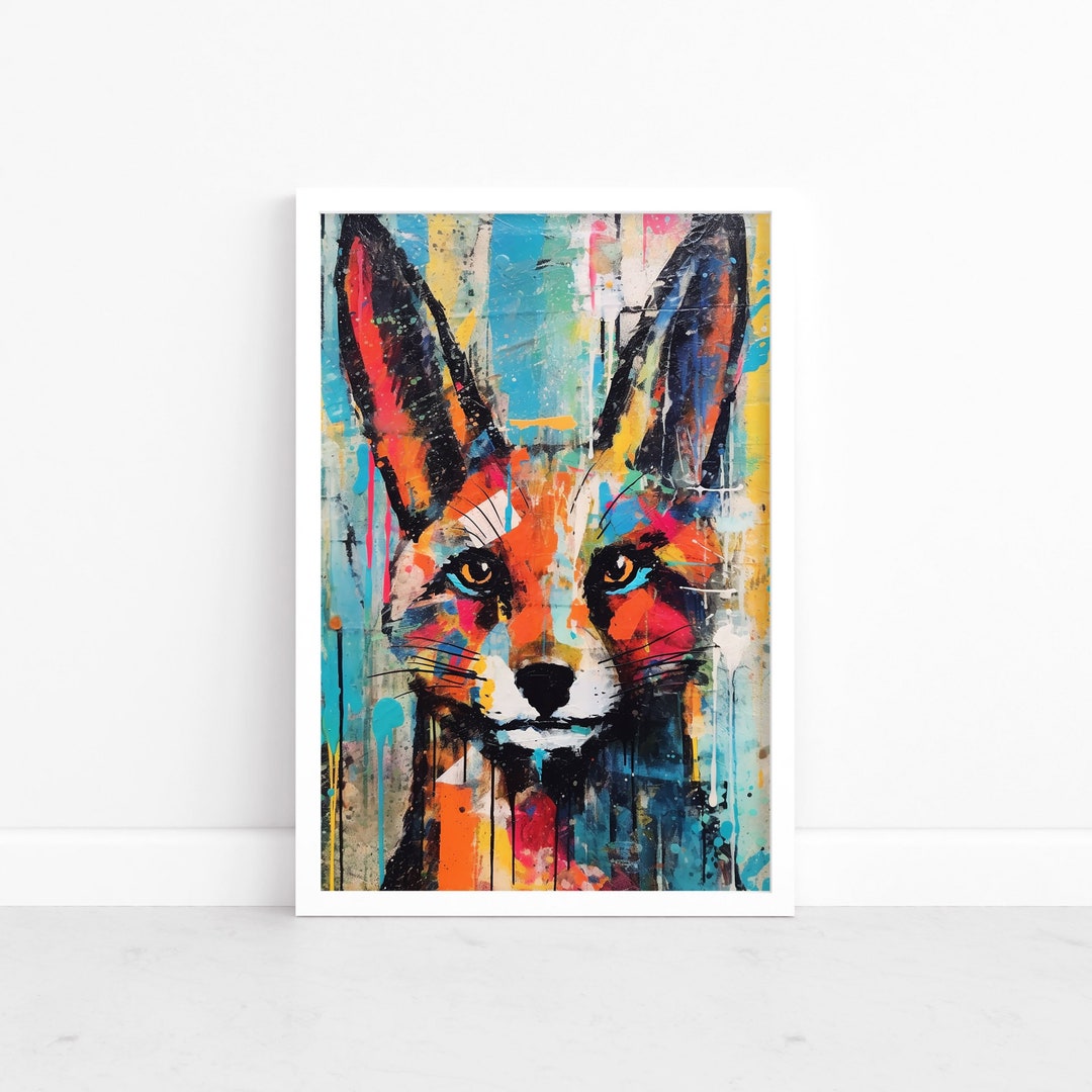 Fox Abstract: Captivating Fox Art Print | Modern Wildlife Decor ...