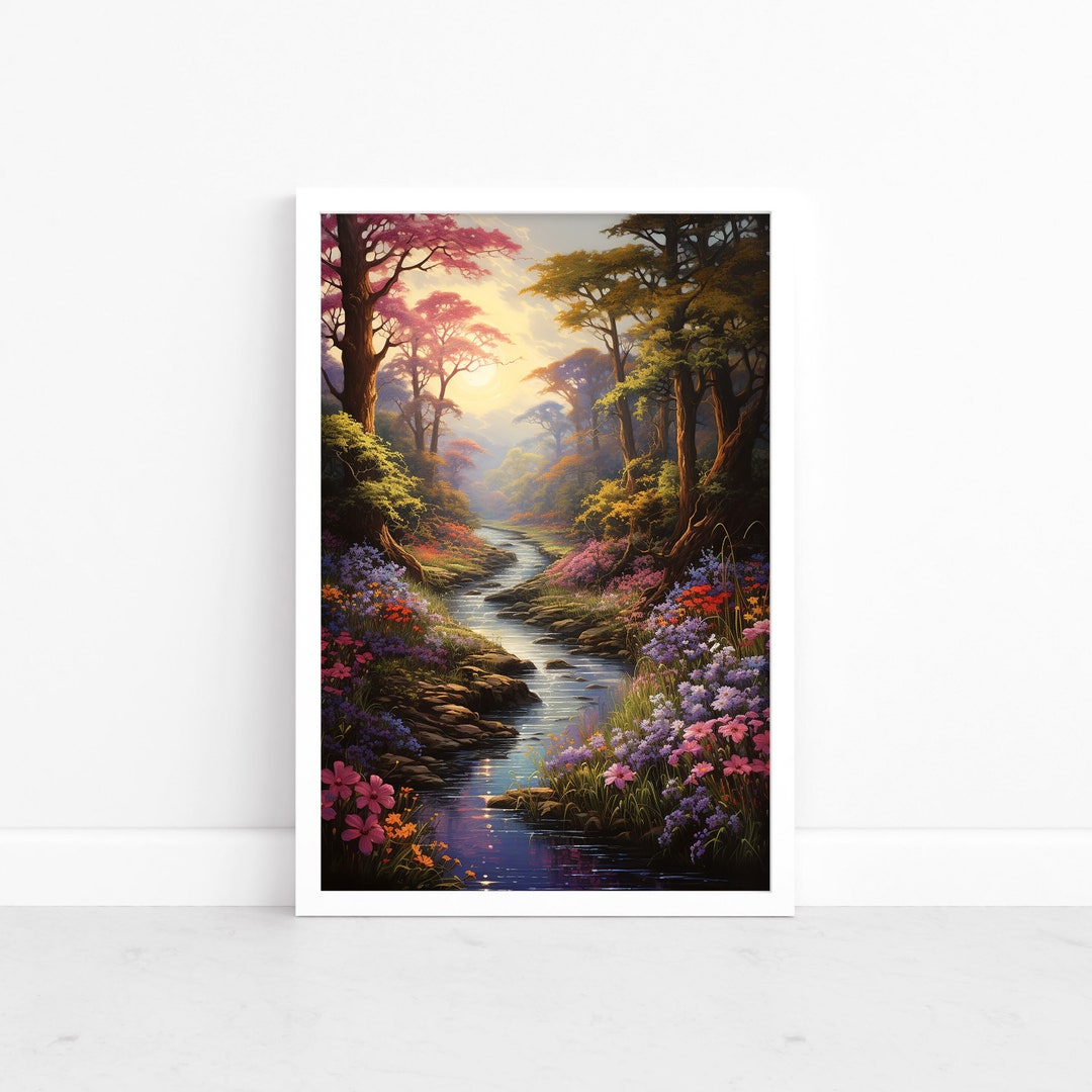 Mystical Glade: Surreal Landscape Poster | Landscape Wall Art | Forest ...