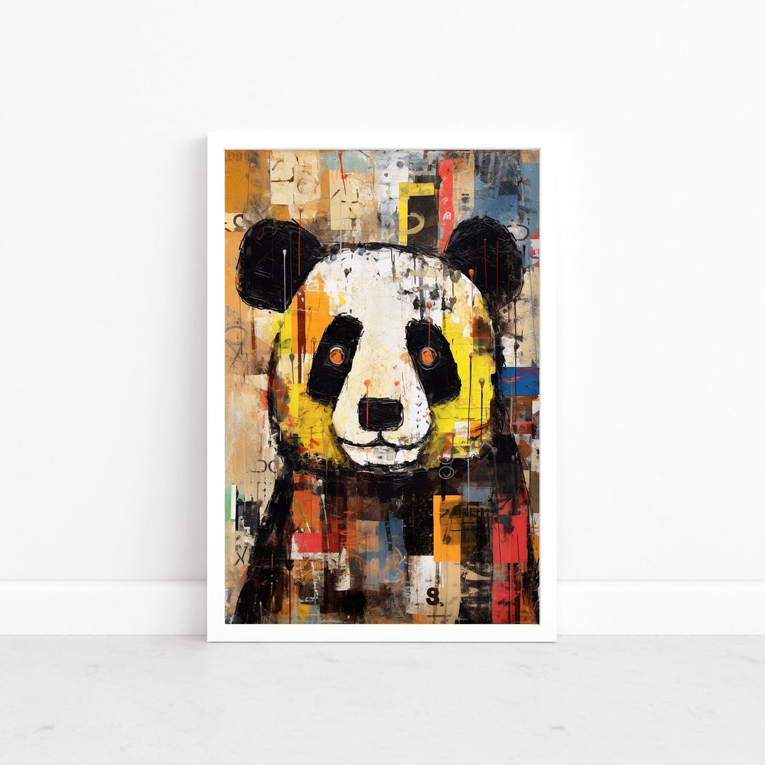 Zen Reflections: Abstract Panda Poster | Bamboo Art Print | Wildlife ...