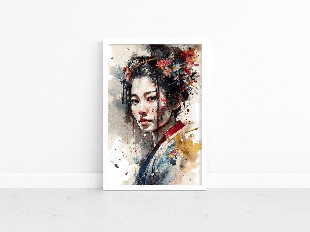Japanese Geisha Wall Art | Japanese Poster | Oriental Wall Print ...