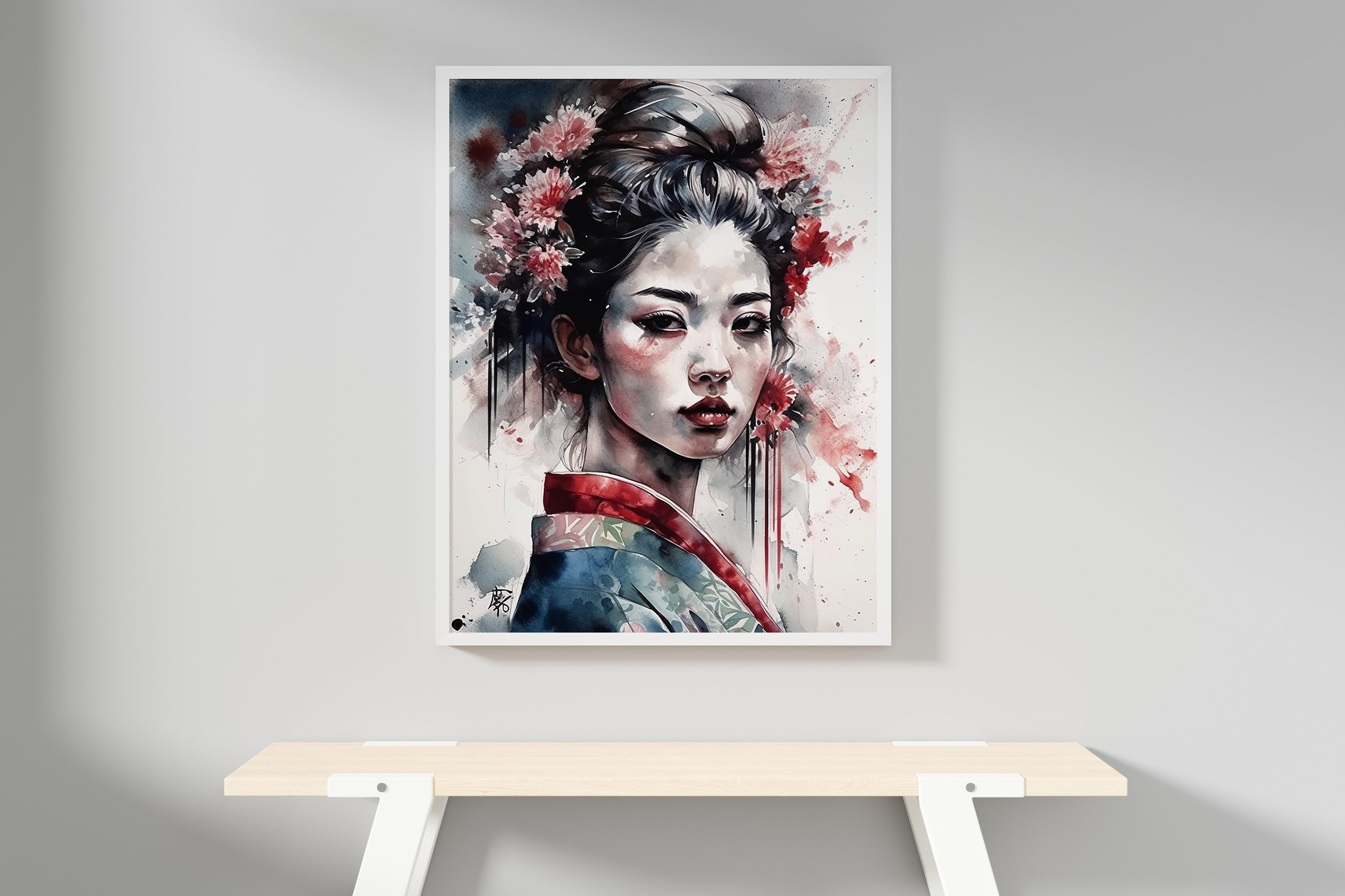Japanese Geisha Wall Art Japanese Poster Oriental Wall - Etsy