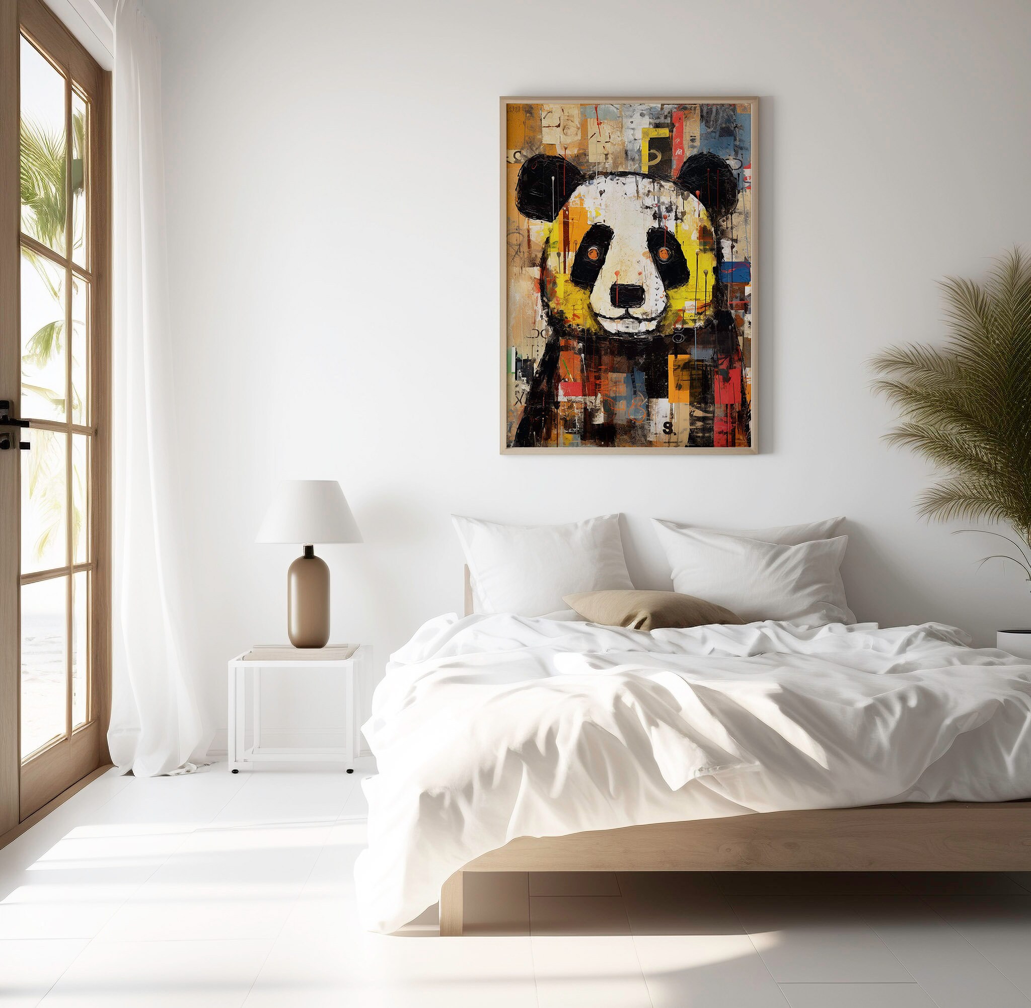 Zen Reflections: Abstract Panda Poster | Bamboo Art Print | Wildlife ...