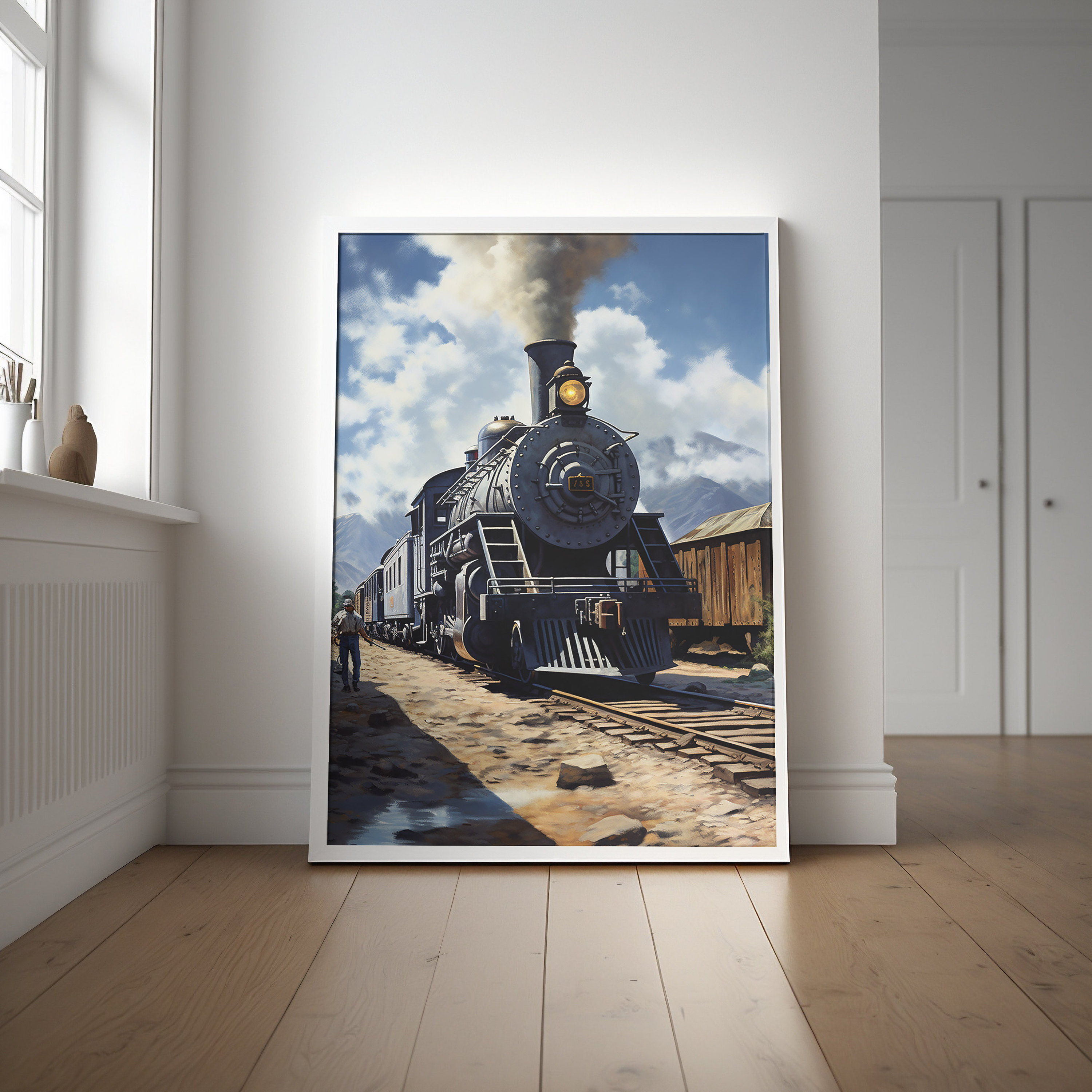 Frontier Train Vintage Frontier: Old West Train Poster Western Art Prints Classic ...