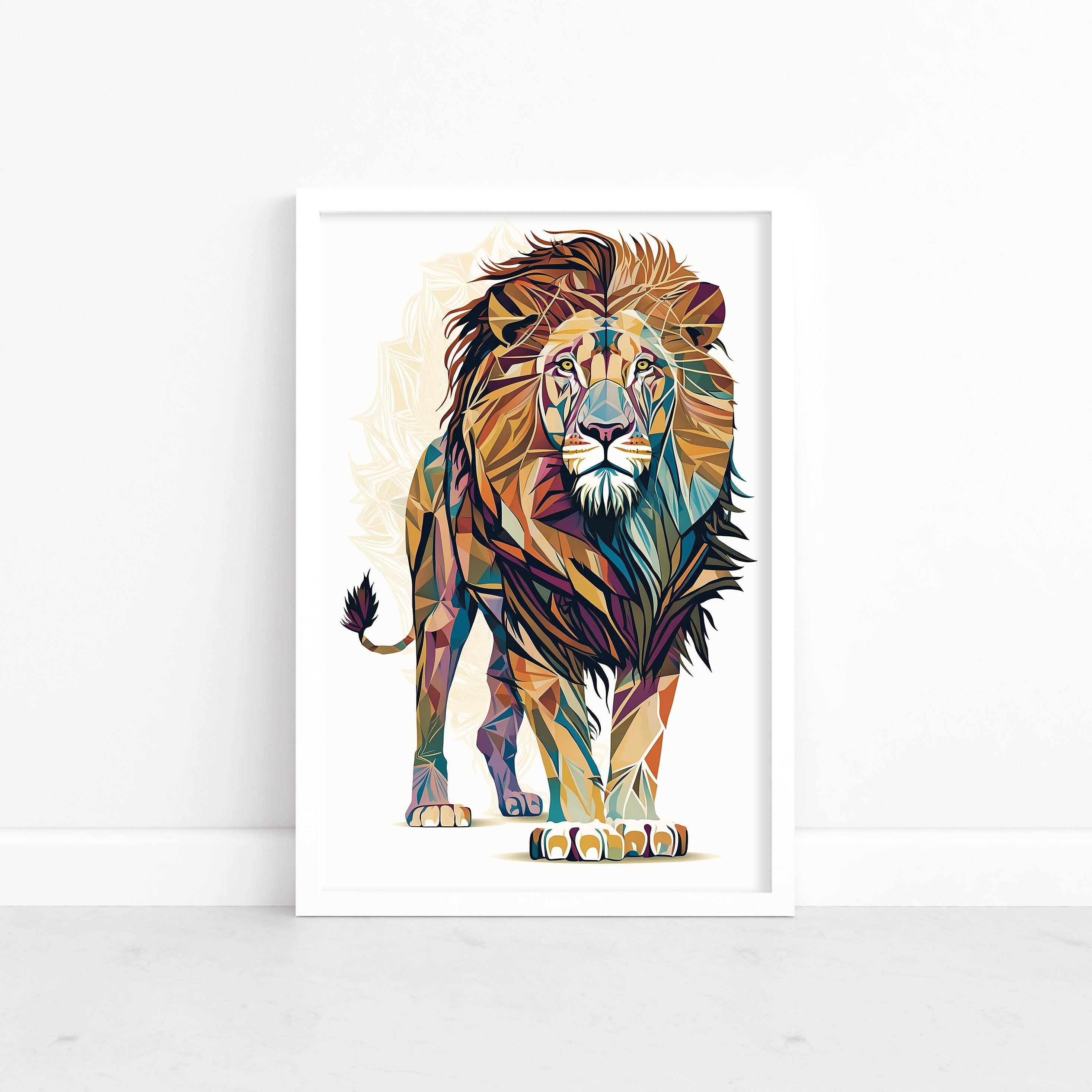 Cool Trendy Lion Geometric African Animal Leo Cat Gift Shirt Cool Trendy Lion Geometric African Animal Leo Cat Gift Shirt