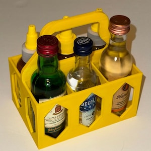 3D Printed 6-PACK Mini Liquor Bottle Holder - Personalized
