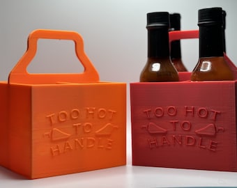 3D Printed 4-PACK Hot Sauce Bottle Holder