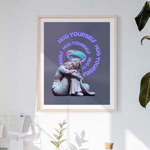 Abrázate arte de pared, abrázate cartel, impresión digital, arte imprimible, arte de pared, decoración del hogar, descarga digital, descarga instantánea
