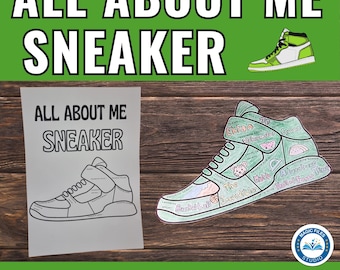 All About Me Sneaker Craft, First Week of Back To School All About Me , Get To Know Me Classroom Homeschool Worksheet, All About Me Kids