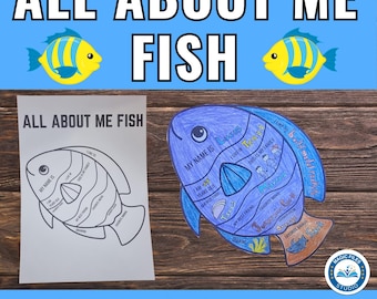 All About Me Fish | Back to School Activity | Getting to Know You Worksheets | First Day of School Activity