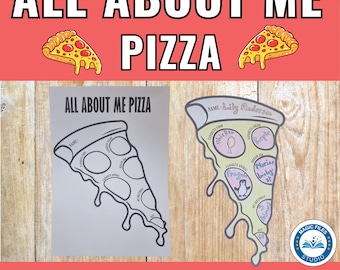Back To School All About Me Pizza Worksheet | First Day of School Activities | All About Me Printable