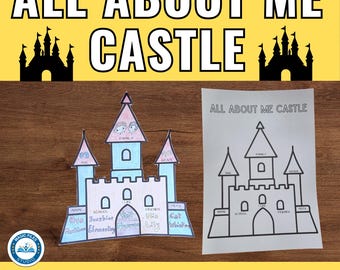 All About Me Castle, All About Me, Back to School, First Day of School, Get to Know Me, All About Me Worksheet, Kids Printable Activity