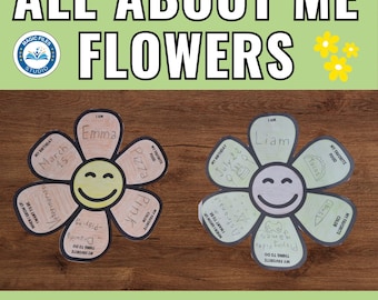 All About Me, All About Me Flower, Back to School, First Day of School, Get to Know Me, All About Me Worksheet, Kids Printable Activity