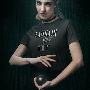 Samhain shirt for pagan gift idea hoodie witchy halloween sweatshirt for fall sage holiday tshirt