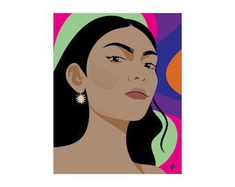 Woman of Color Empowerment Art Print: Afro-Latinx Feminist Illustration