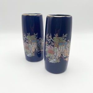 1960’s Cobalt Blue Made in Japan Vases