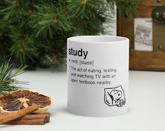 Study Definition Mug, Coffee Mug, Coffee Mug Student, Funny Couple Gift, Humorous Coffee Mug, Mug For Student, Word Definition, college