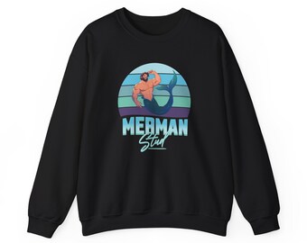 Merman Stud Crewneck Sweatshirt: Ocean Fantasy Apparel