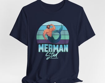 Merman Stud Graphic Tee: Ocean Lover Unisex T-Shirt