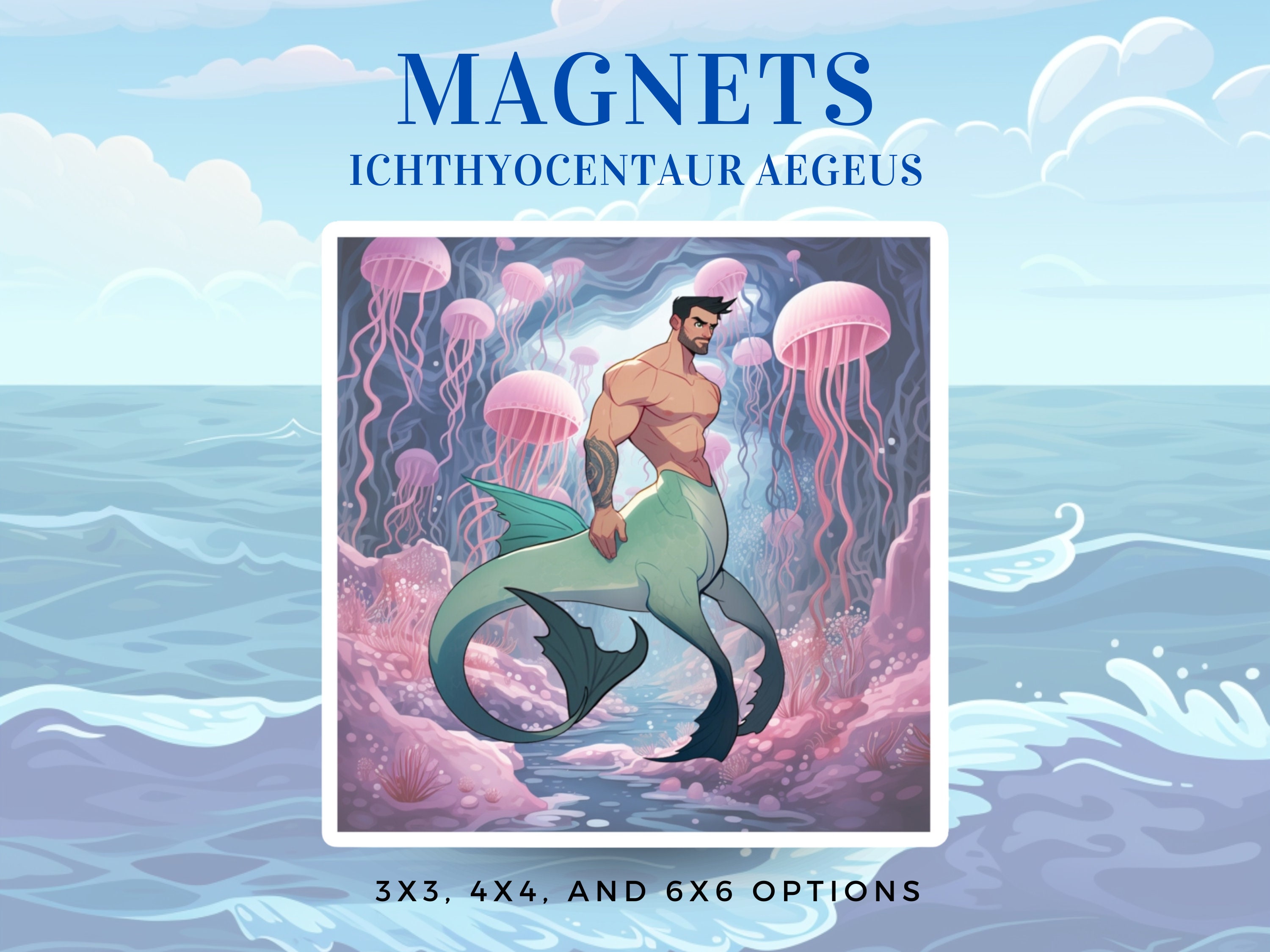 Ichthyocentaur Magnet | Enchanted Fae Realms | Collect all designs | Aegeus | Centaur Creature