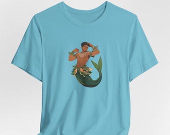 Merman Graphic Tee: Unisex Mermaid Shirt