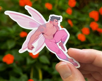 Fairy Boy Rafferty Sticker: Glossy or Holographic, Water-Resistant Vinyl
