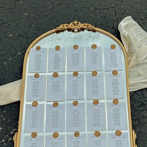 Seating Chart Wedding, Minimalist Wedding Seating Chart, Table Seating Chart, Numbers Seating Chart, Wedding Guest Name, Our Favorite People