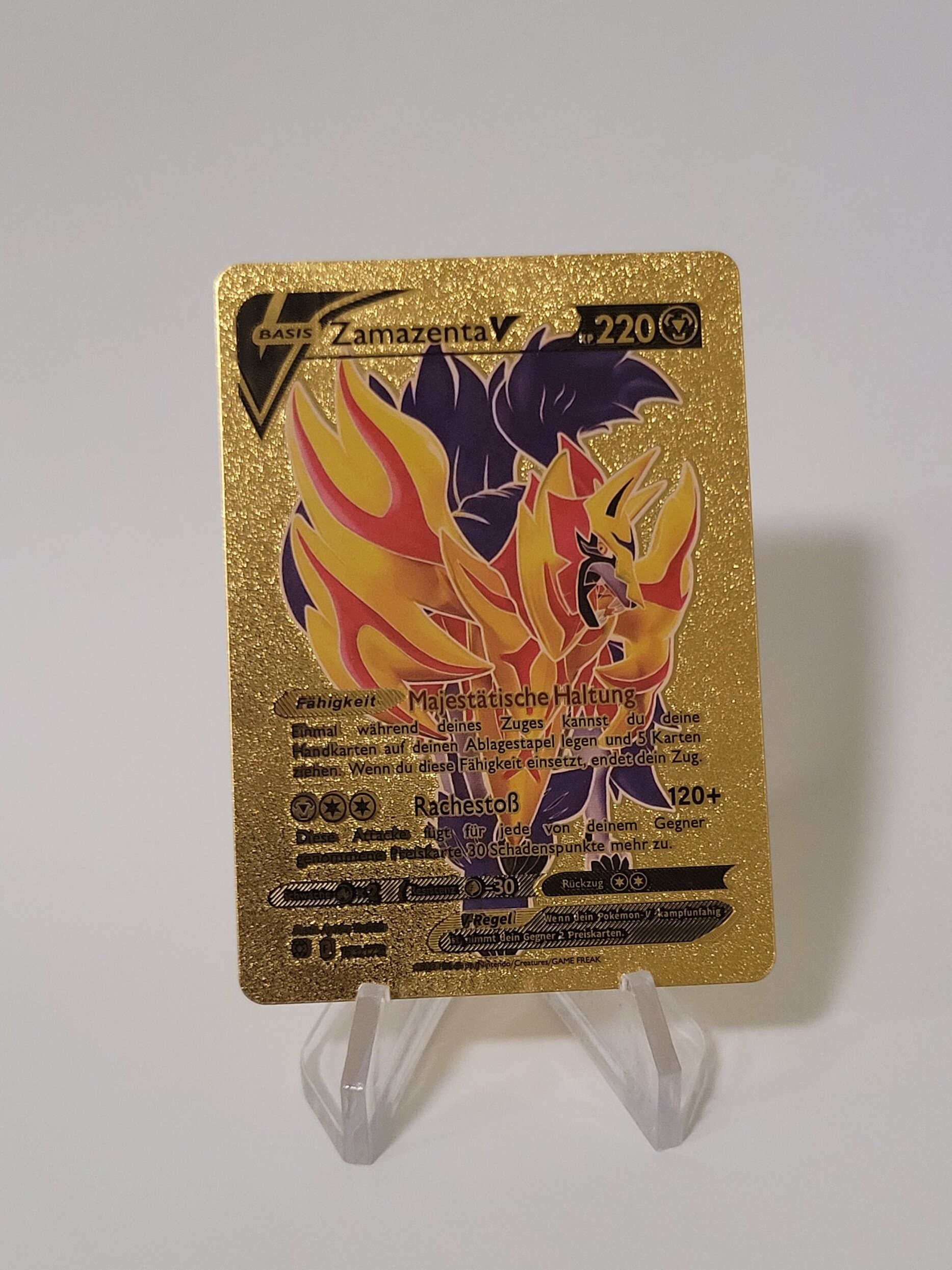 zamazenta pokemon card gold Amazon.com: Zacian V & Zamazenta V - Pokemon Black Star Promo Card Lot -  SWSH292 & SWSH293
