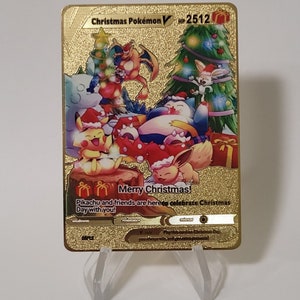 Pokemon Karte Pokemon alle zusammen Freunde Gold Metall Karte Custom Made Liebe Geschenk Familie Beisammen