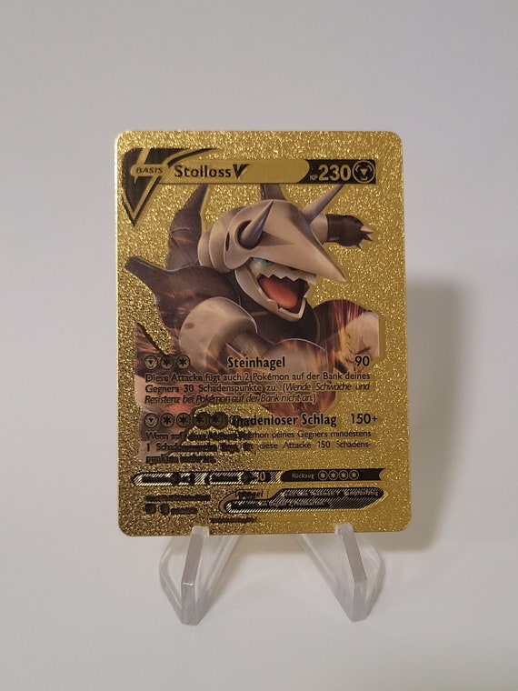 Pokemon Card Stolloss V Gold Plastic Card Custom Made Trading Card Gift Present German Limited - Etsy Pokemon Card Stolloss V Gold Plastic Card Custom Made Trading Card Gift Present German Limited - Etsy